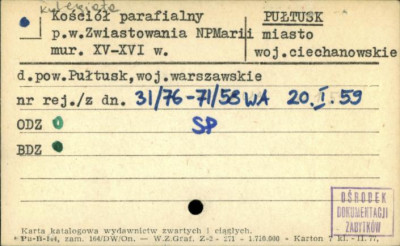 kościół parafialny pw. Zwiastowania NP Marii, skan 1