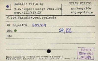 kościół filialny p.w. Niepokalanego Poczęcia NMP, skan 1