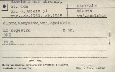 baszta i mur obronny, skan 1