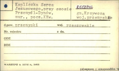 kapliczka Serca Jezusowego, skan 1