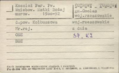 kościół par. pw. Wniebow. Matki Bożej, skan 1