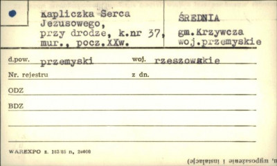 kapliczka Serca Jezusowego, skan 1