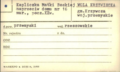 kapliczka Matki Boskiej, skan 1