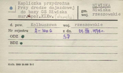 kapliczka przydrożna, skan 1