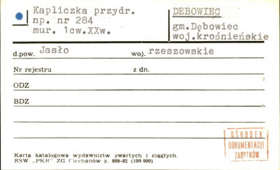 kapliczka przydrożna, skan 1