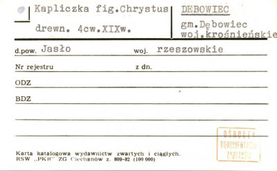 kapliczka z figurą Chrystusa, skan 1