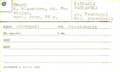 gmach k. klasztoru, ob. nowicjat, skan 1