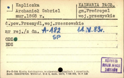kapliczka Archanioł Gabriel, skan 1