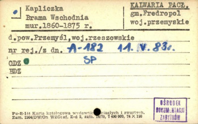 kapliczka Brama Wschodnia, skan 1
