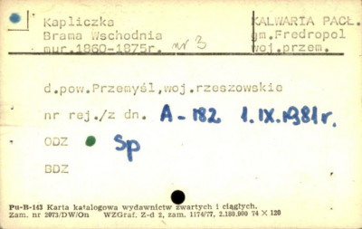kapliczka Brama Wschodnia, skan 2