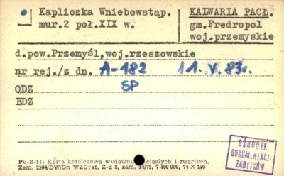 kapliczka Wniebowstąp., skan 1