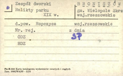 zespół dworski, relikty parku, skan 1