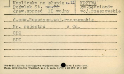 kapliczka ma słupie, skan 1