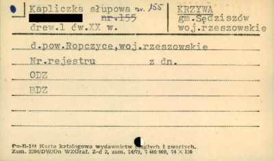 kapliczka słupowa, skan 1