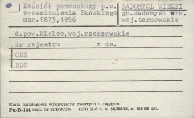 kościół pomocniczy pw. Przemienienia Pańskiego, skan 1