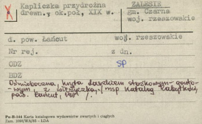 kapliczka przydrożna, skan 1