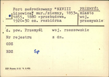 fort ześrodkowany N XVIII Lipowica, skan 2