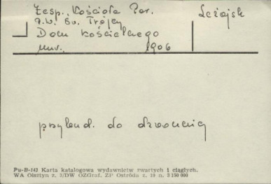 zespół kościoła par. pw. św. Trójcy - dom kościelny, skan 1