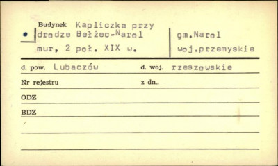kapliczka przy drodze Bełżec-Narol, skan 1