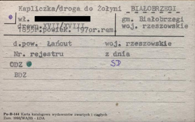 kapliczka (droga do Żołyni), skan 1