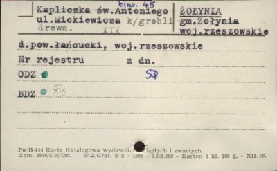 kapliczka św. Antoniego, skan 1