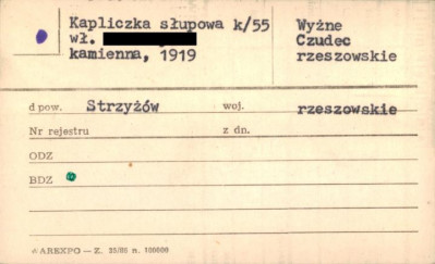 kapliczka słupowa, skan 1