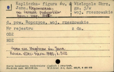 kapliczka - figura św. Jana Nepomucena, skan 1
