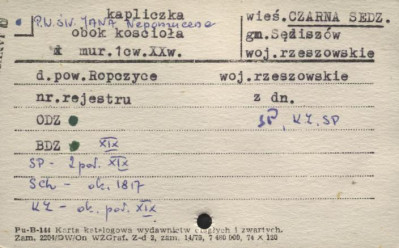 kapliczka św. Jana Nepomucena, skan 1