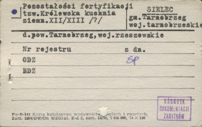 pozostałości fortyfikacji tzw. Królewska kuchnia, skan 1