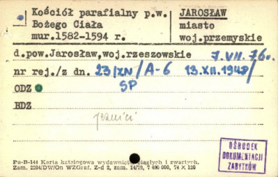 kościół parafialny d. pw. Chrzciciela, ob. Bożego Ciała, skan 1