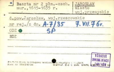 zespół klasztorny benedyktynek, baszta nr 2 płn.-zach., skan 1