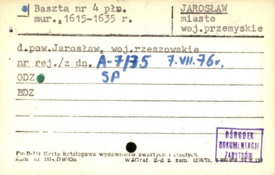 zespół klasztorny benedyktynek, baszta nr 4 płn., skan 1