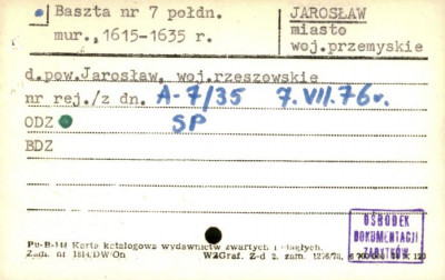 zespół klasztorny benedyktynek, baszta nr 7 płd., skan 1