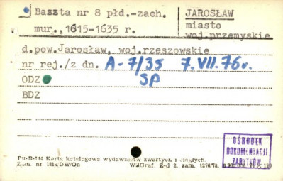 zespół klasztorny benedyktynek, baszta nr 8 płd.-zach., skan 1