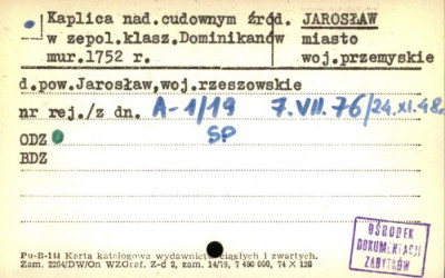 kaplica nad cudownym źród. w zespol. klasz. Dominikanów, skan 1