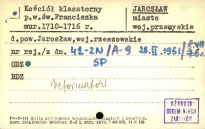 kościół reformatów pw. św. Franciszka, skan 1