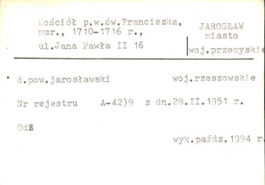 kościół reformatów pw. św. Franciszka, skan 2