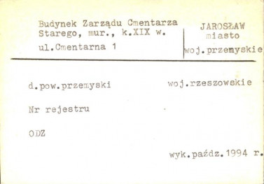 budynek zarządu cmentarza starego, skan 1