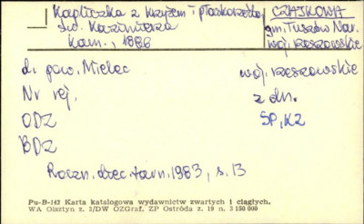 kapliczka z krzyżem i i płaskorzeźba Kazimierza, skan 1