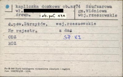 kapliczka domkowa, skan 1