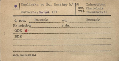 kapliczka pw. św. Rodziny, skan 1