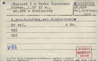 magazyn I w parku pałacowym, skan 1
