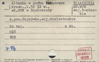 altanka w parku pałacowym, skan 1