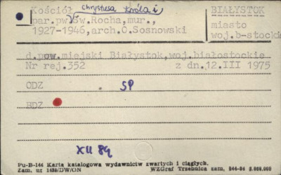 kościół par. pw. Chrystusa Króla i św. Rocha, skan 1