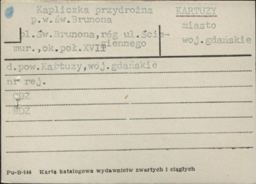 kapliczka przydrożna św. Brunona, skan 1