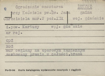 ogrodzenie cmentarza przy kościele pw. św. Jana Chrzciciela, skan 1