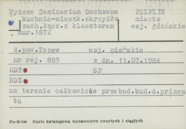 Wyższe Seminarium Duchowne kuchnia-mieszk. skrzydło zach. łącz. z klasztorem, skan 1