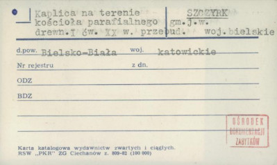 kaplica na terenie kościoła parafialnego, skan 1