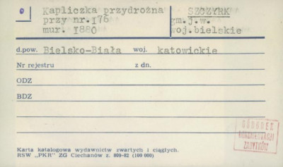 kapliczka przydrożna, skan 1