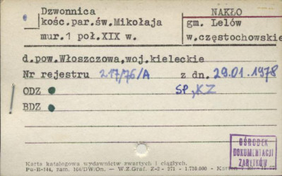 dzwonnica kość. par. św. Mikołaja, skan 1